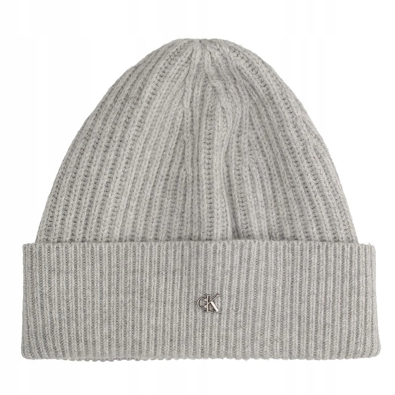 Vlněná čepice Calvin Klein LV04D8032GP79001 Ck Metal Wool Beanie Light