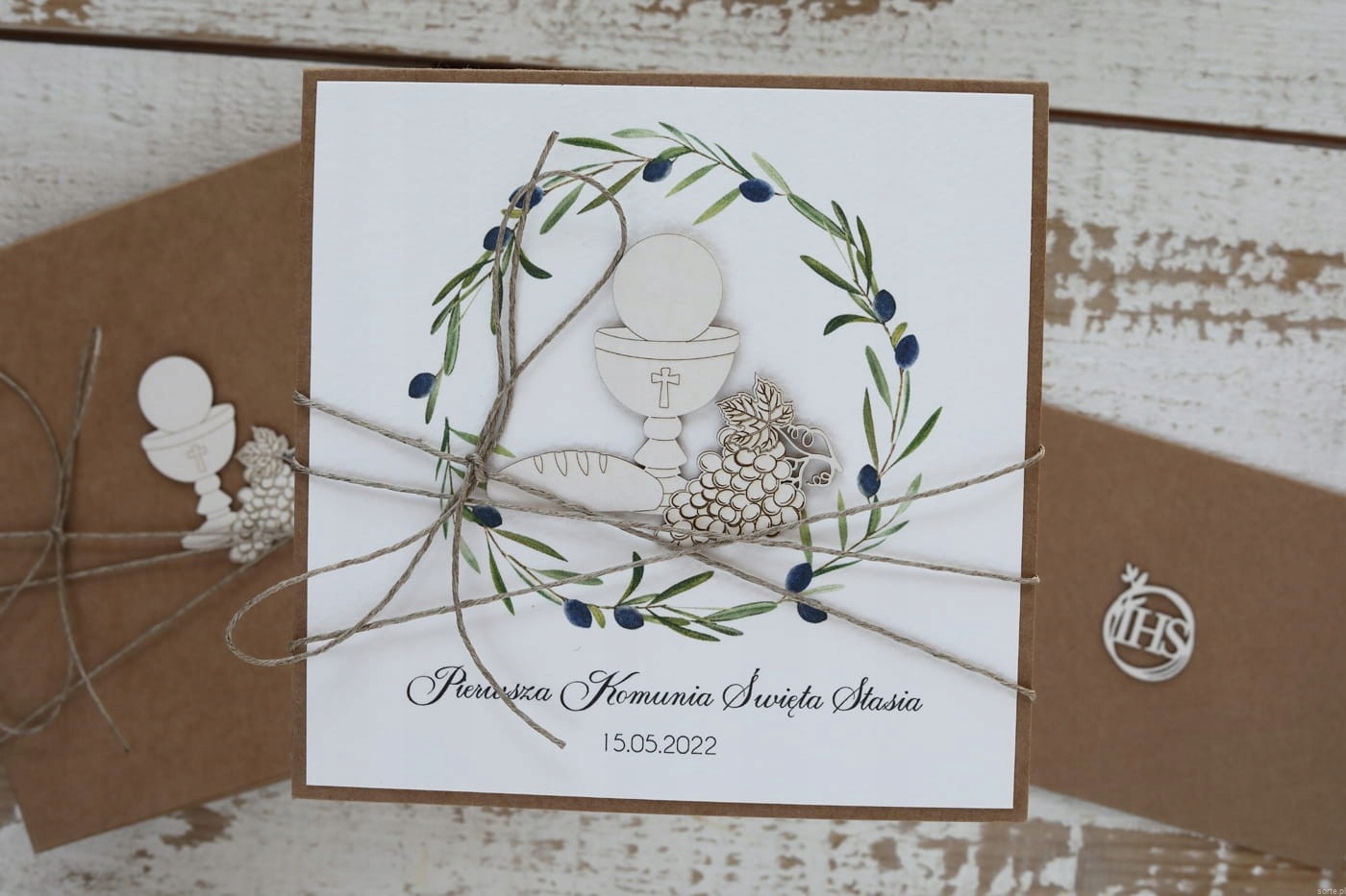 Pohlednice na společenství suvenýr společenství s personalizací v krabičce přání