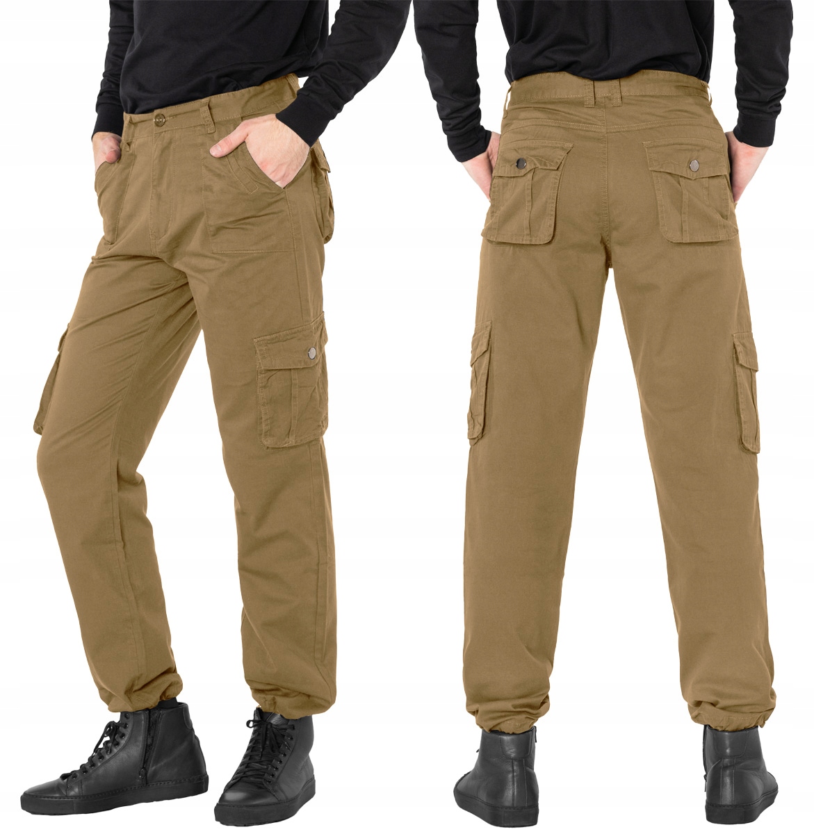 

Cienkie Spodnie Bojówki Męskie Bawełniane 3993 W38