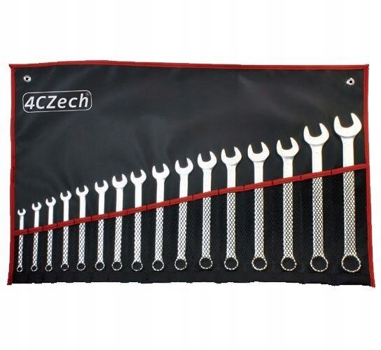 4CZech sada očkoplochých kľúčov 8-24mm, 16 dielov, Din 3113, puzdro 4CZ-277-5