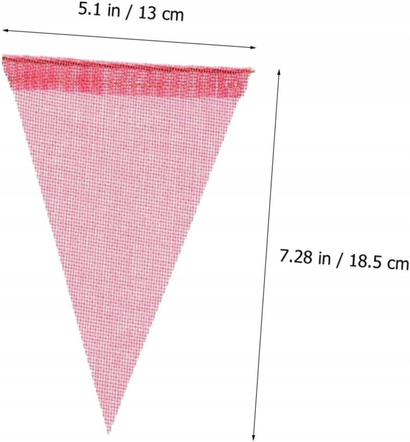 5x GIRLANDA JUTOWA KOLOROWA TRÓJKĄTY DO ZAWIESZENIA CHORĄGIEWKI Długość 1 cm
