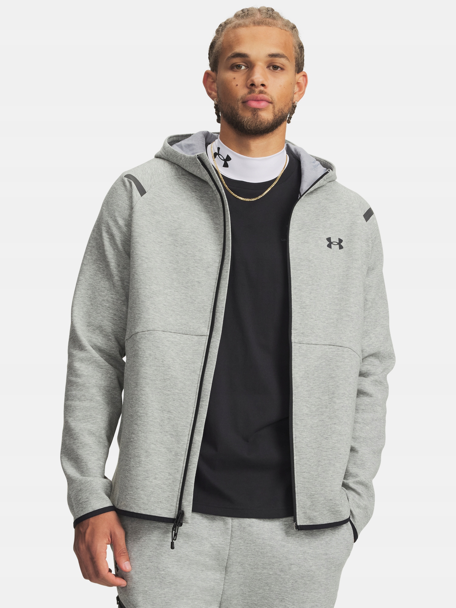 Under Armour Pánská mikina Under Armour Ua Unstoppable Flc Fz Hd Eu-gry
