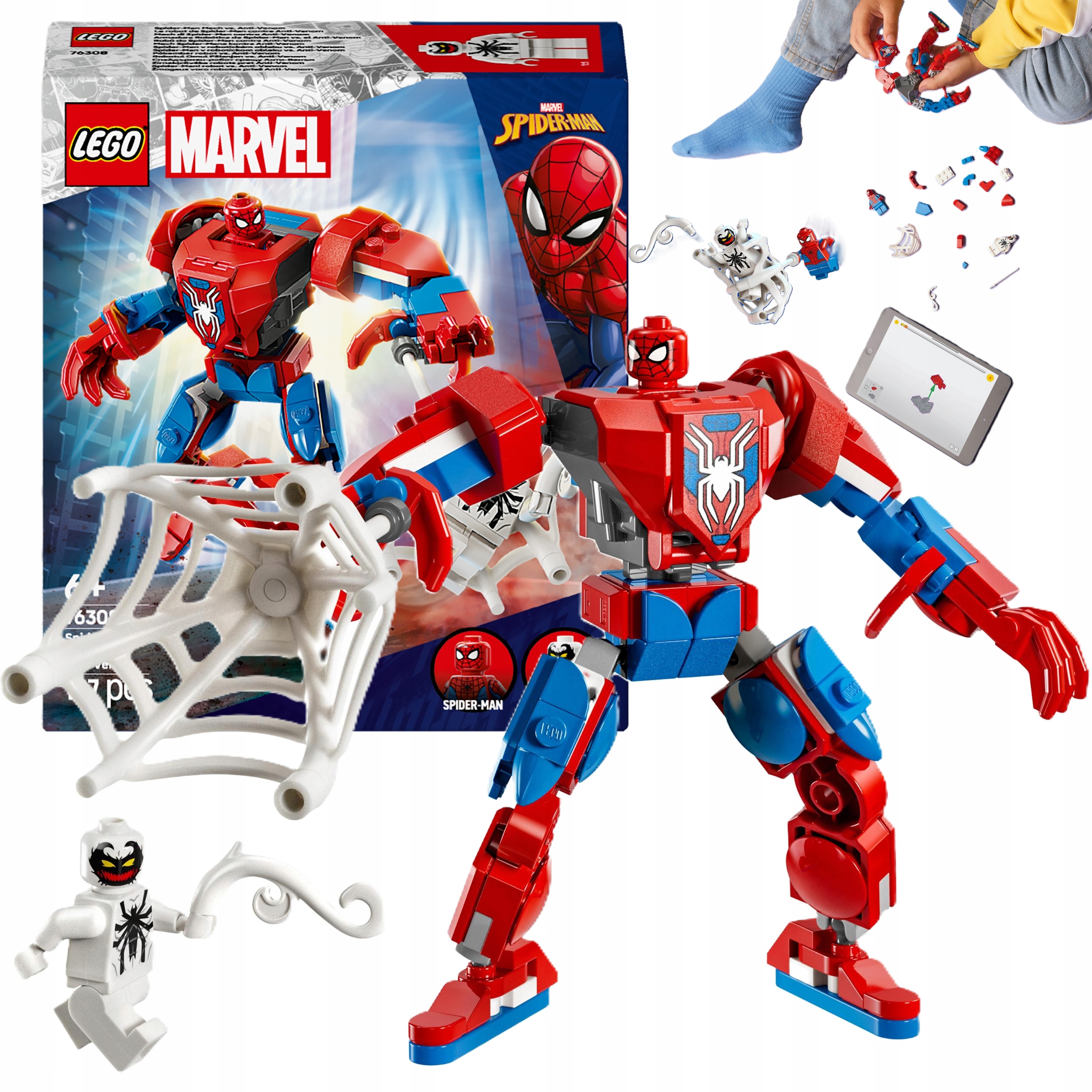 Klocki Lego 76308 Marvel Mech-spidermana Kontra Anti-venom Zestaw