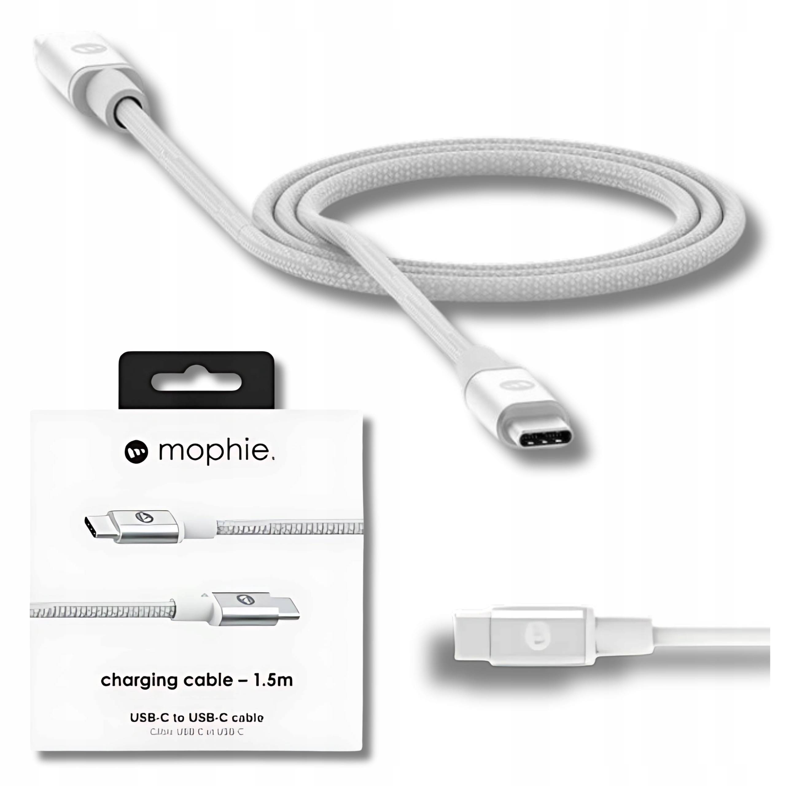 Kabel Usb-c typ C Mophie 1,5m szybkie ładowanie Pd w oplocie szybki przewód