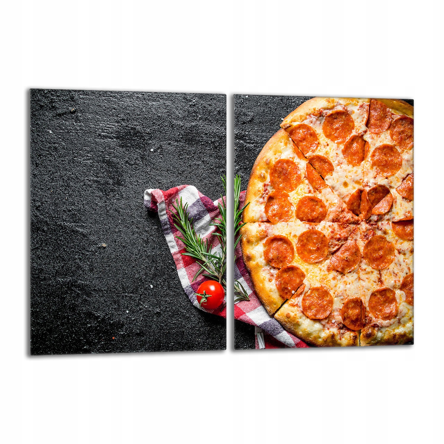 Skleněná ochranná deska na sporák 2x40x52 Pizza Do Kuchyně