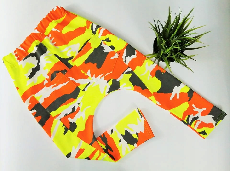 Spodnie baggy moro neon Caramba Mamma 110 Materiał dominujący bawełna