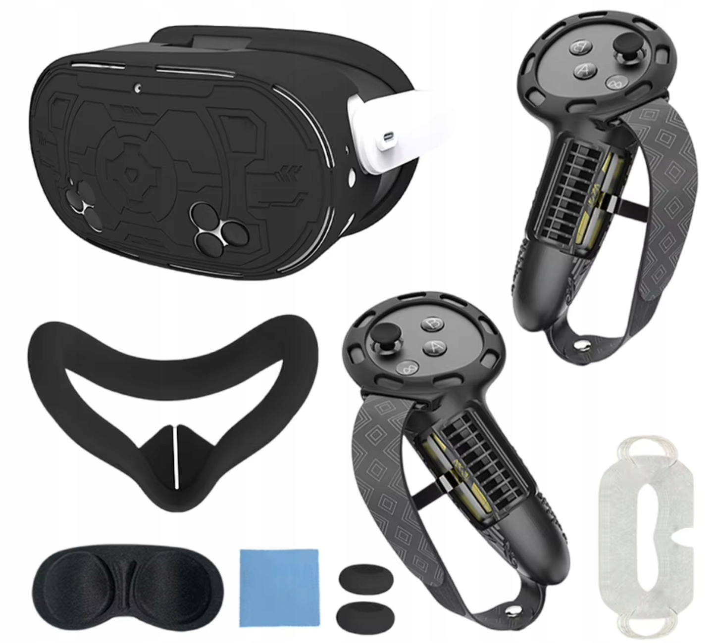 Zestaw 7w1 Etui Silikon Ochrona Do Oculus Meta Quest 3S Gogle Vr Osłona