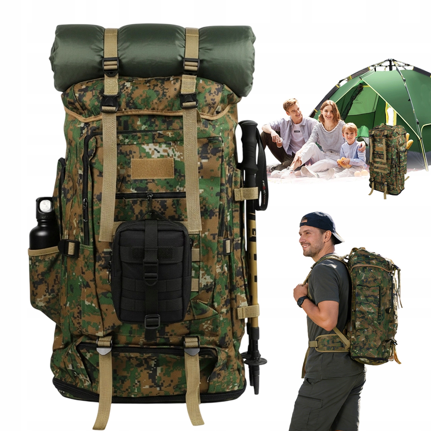 Prostorný Batoh Oxford Pro Venkovní Upevnění Camping