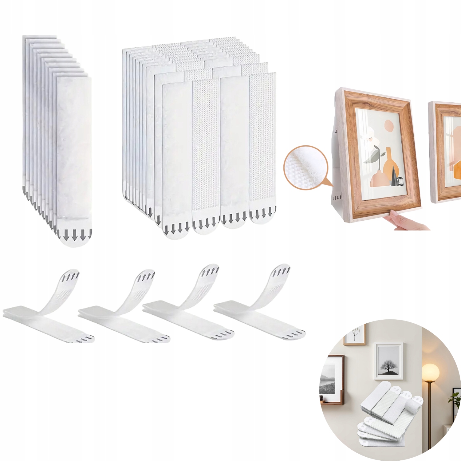 48 SZT RZEP SAMOPRZYLEPNY – BEZ WIERCENIA DO RAM I DEKORACJI ŚCIENNYCH