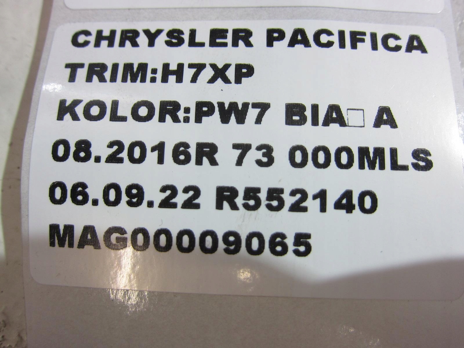 CHRYSLER PACIFICA 2017 выключатель-переключатель подрулевой переключатель проводка