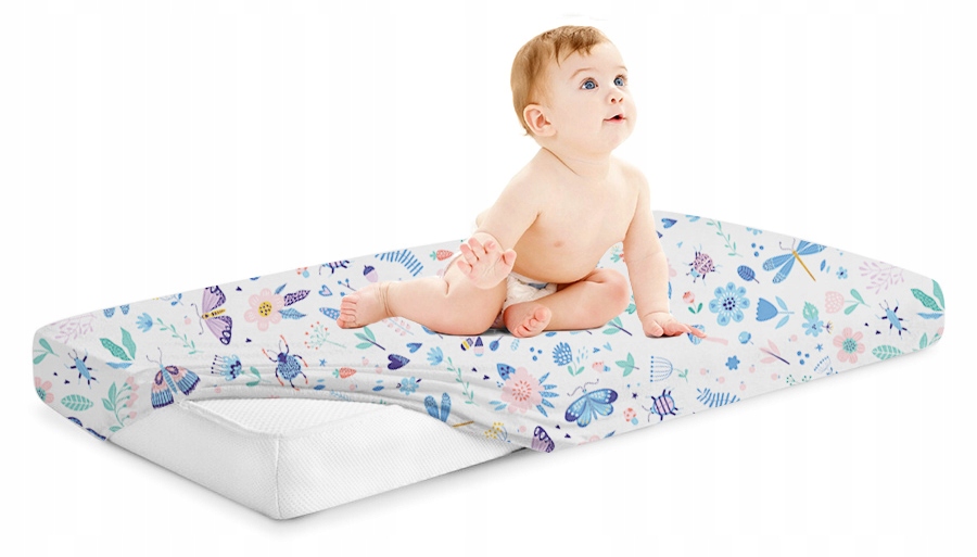 PRZEŚCIERADŁO DO ŁÓŻECZKA Z GUMKĄ BAWEŁNA 100% 140x70 BABYMAM Szerokość produktu 70 cm