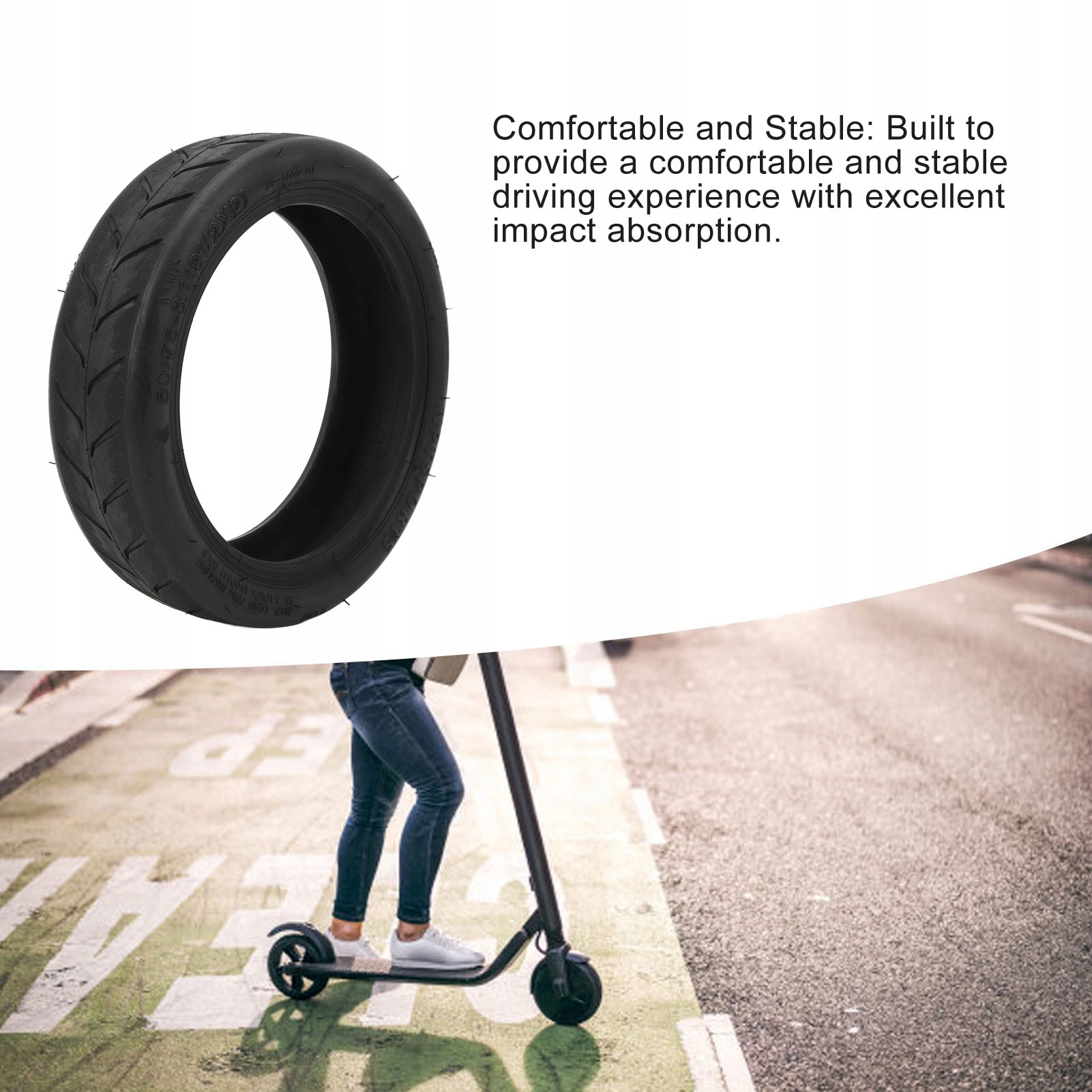 50/75-6.1 OPONA DO HULAJNOGI ELEKTRYCZNEJ DOSKONAŁA PRZYCZEPNOŚĆ Marka bez marki