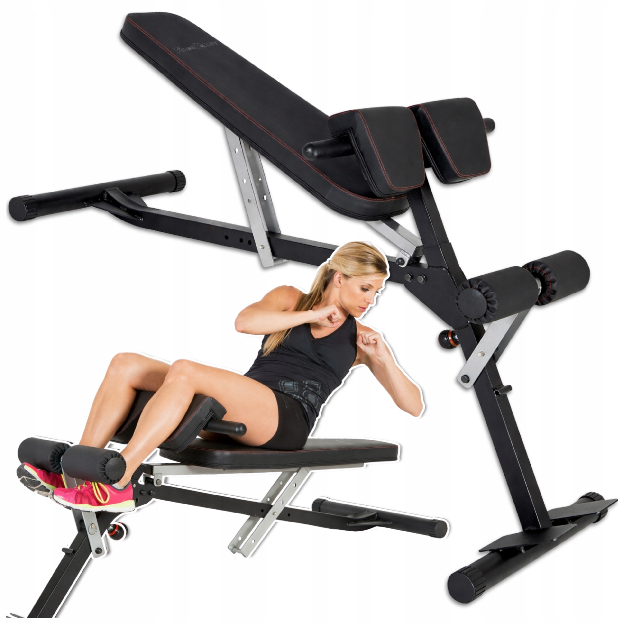 Ławka Hyper 45° Fitness X-Class Ławeczka Do Pleców Brzucha 295kg Regulowana