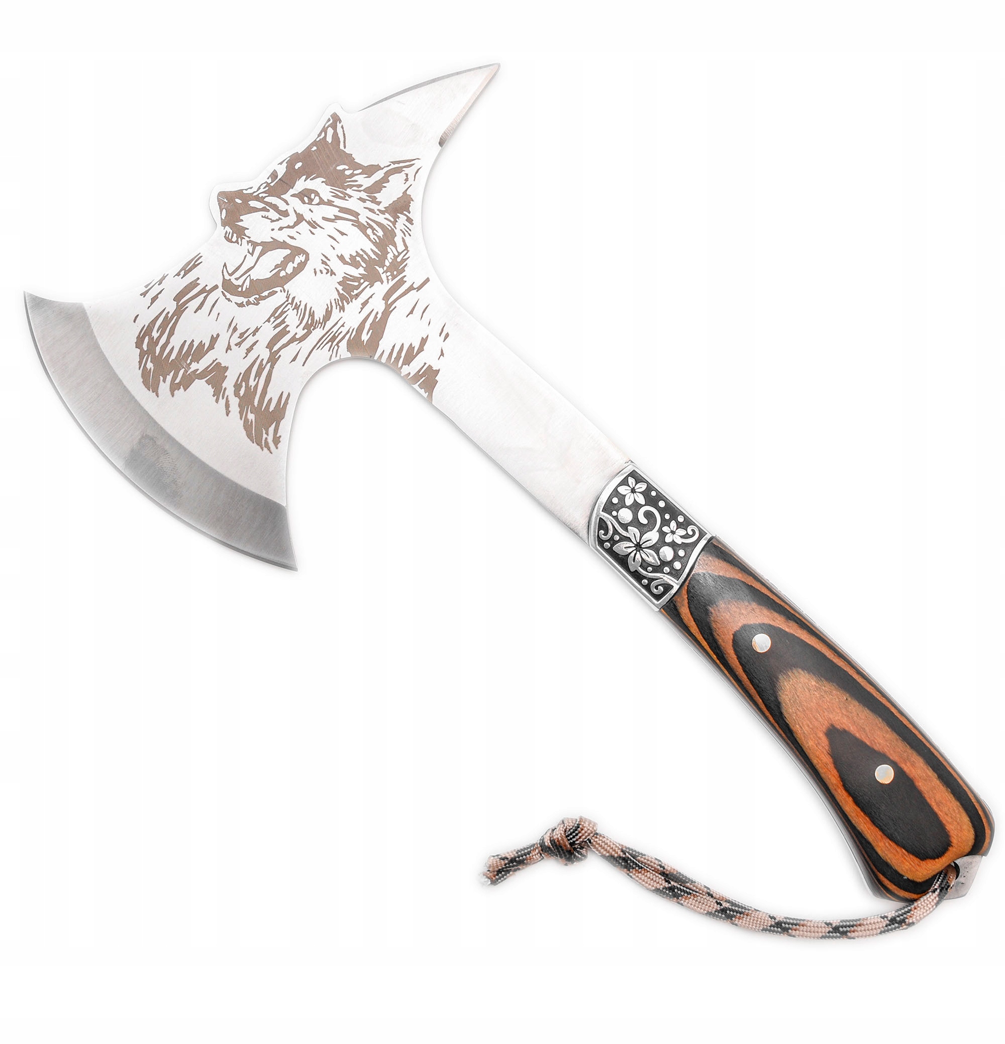 Sekera Tomahawk Sekera Taktická Mačeta Vlk Wolf Dřevo Pouzdro