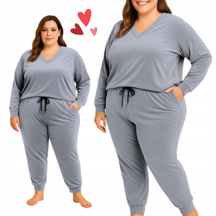 Teplákovka Velurový masitý komplet přes hlavu pohodlný teplý 54 56 7XL 8XL hi