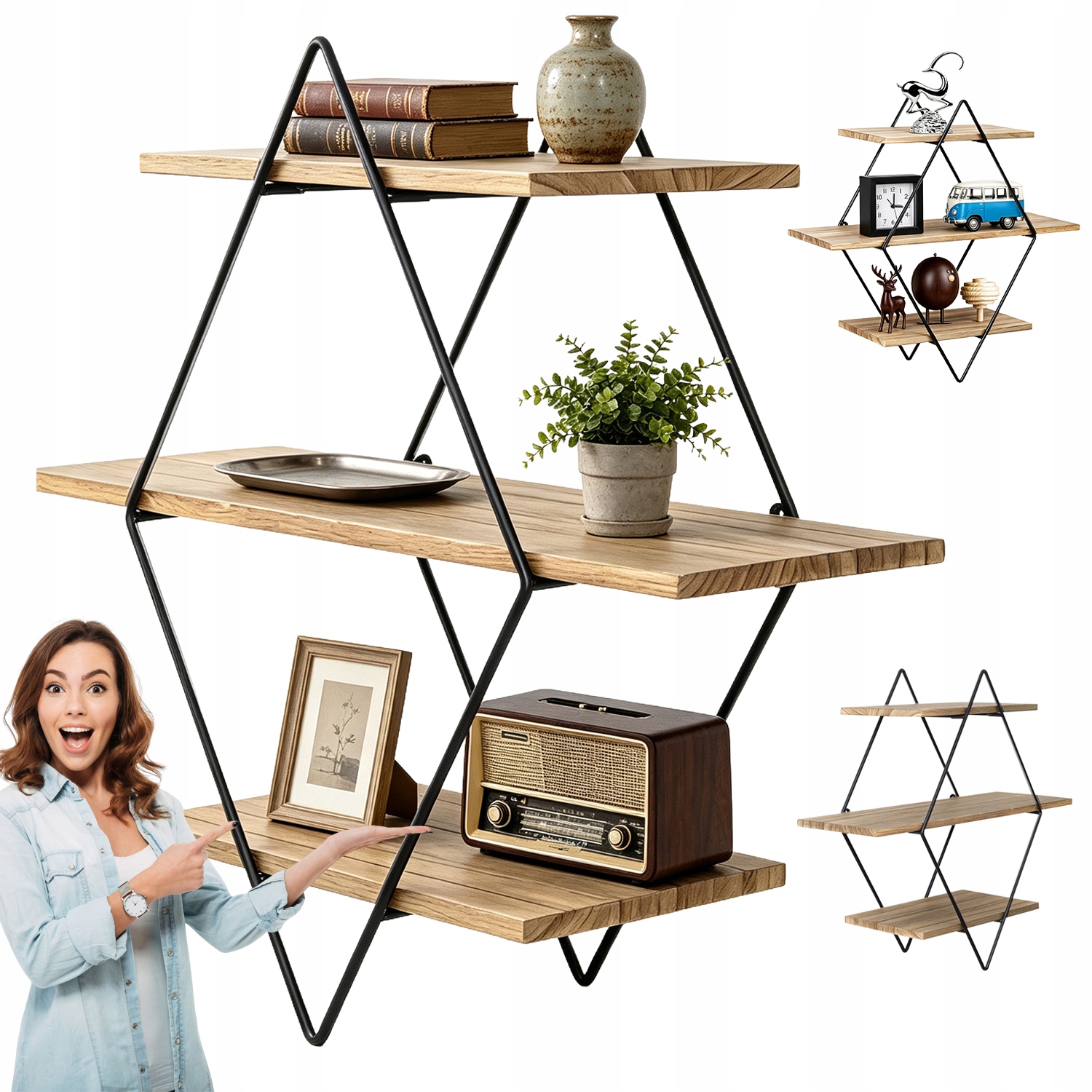 Police Hnědá Závěsná Police Univerzální Silný Moderní Design Do Pracovny
