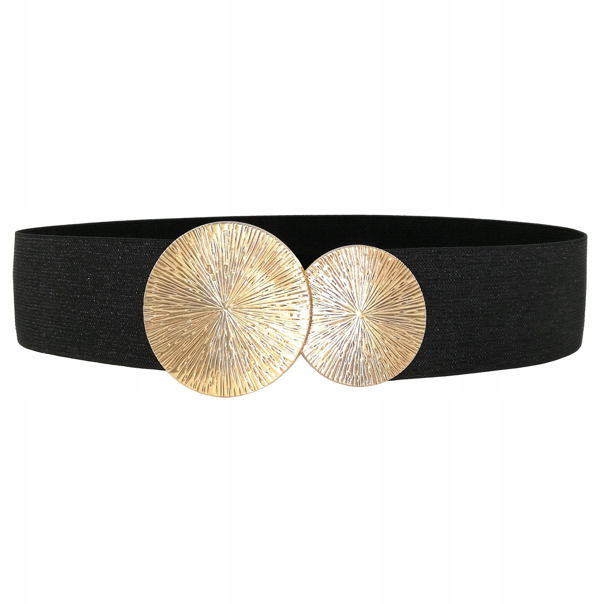 PASEK GUMOWY OZDOBNY SZEROKI STYLOWY BLASZKA KÓŁKO