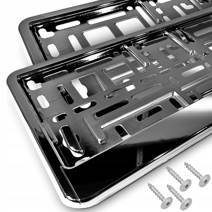 Ramki Pod Tablice Rejestracyjną Chrom Grafit 2SZT