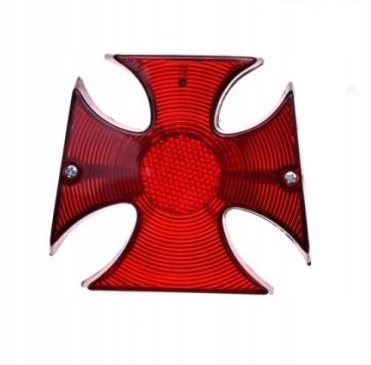 LAMPA CZERWONA TYŁ KRZYŻ MALTAŃSKI CHROM METAL Producent inny