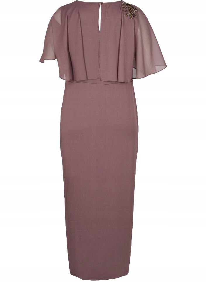 ZIZZI ELEGANCKA SUKIENKA MAXI BRAZ 744A 62 Wzór dominujący bez wzoru