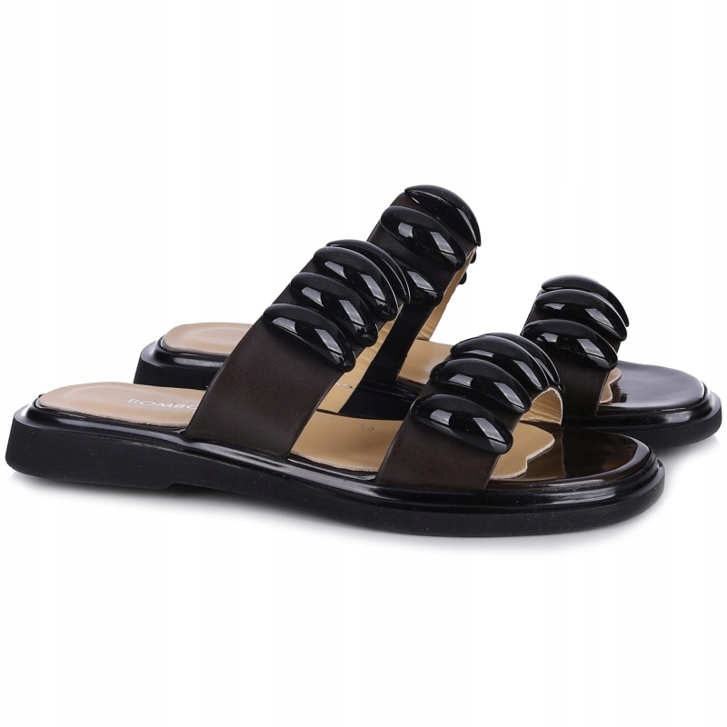 Nazouváky pantofle Bombonella 8T G019 504 Kahve Deri hnědé Kůže Vel. 38