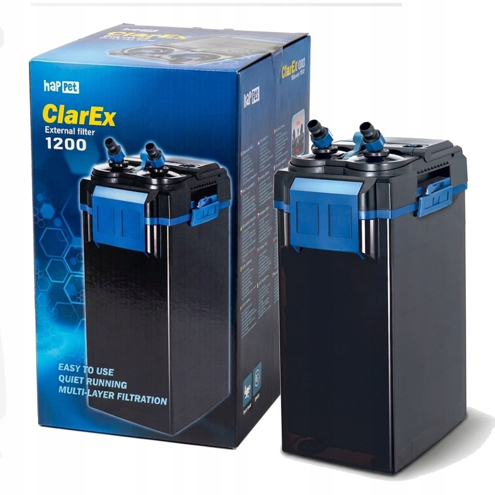 Vnější akvarijní filtr ClarEx 1200L/H pro akvárium 300-500L Tichý
