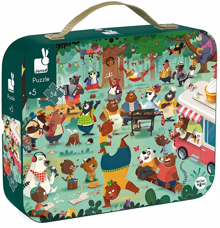 

Janod Puzzle W Walizce Rodzina Misiów 54 El J02668