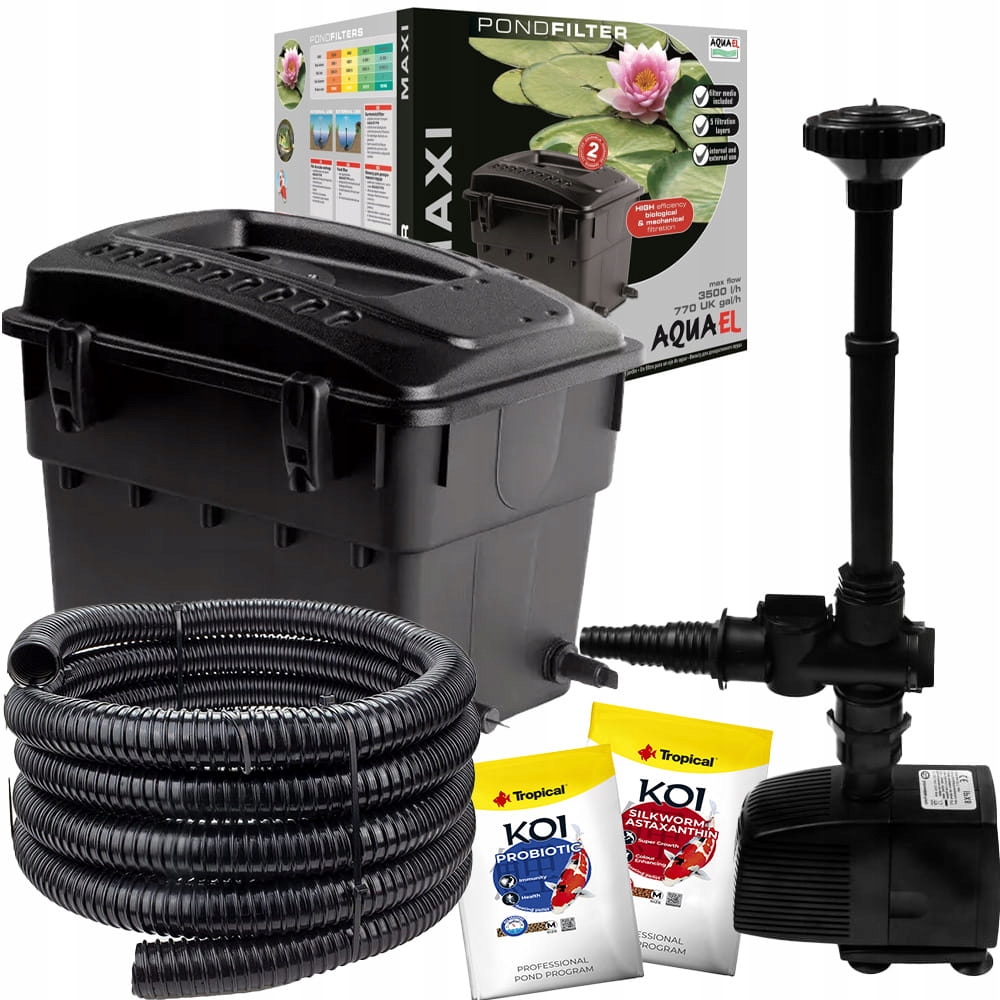 Aquael sada Set 16 filtrů Maxi čerpadlo NP-3000 do jezírka bonus