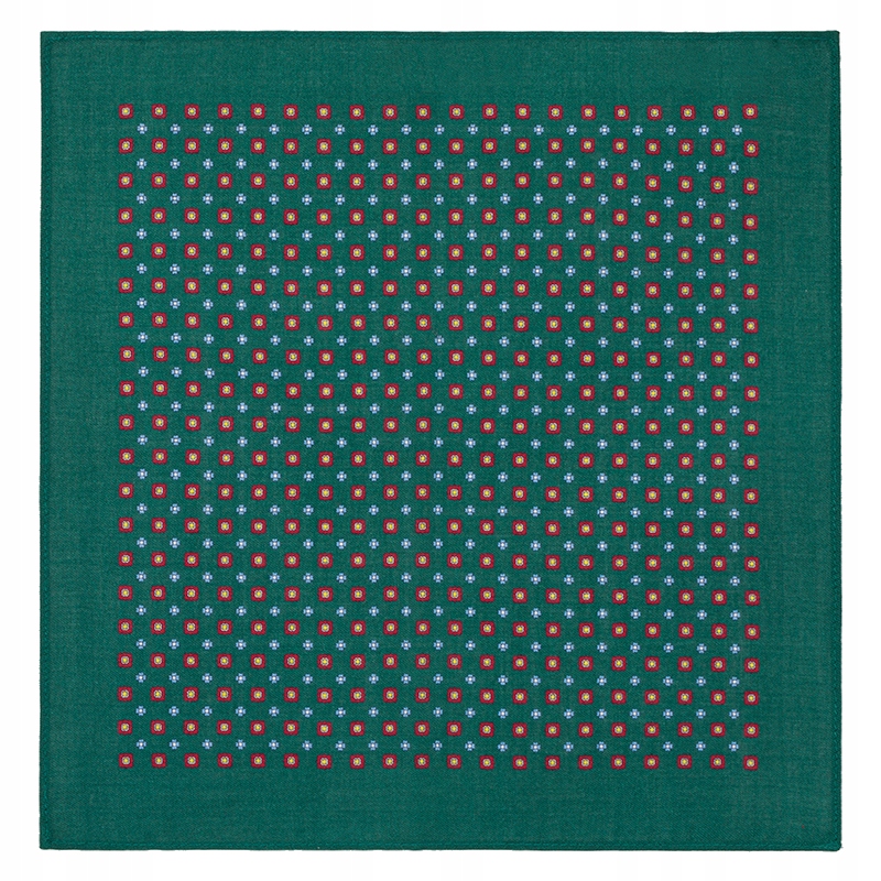 Zelený bavlněný pánský kapesníček s jemným vzorem Pako Lorente One Size