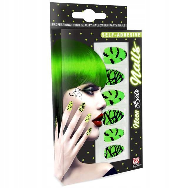 

Sztuczne paznokcie Neonowe zielone Halloween x10
