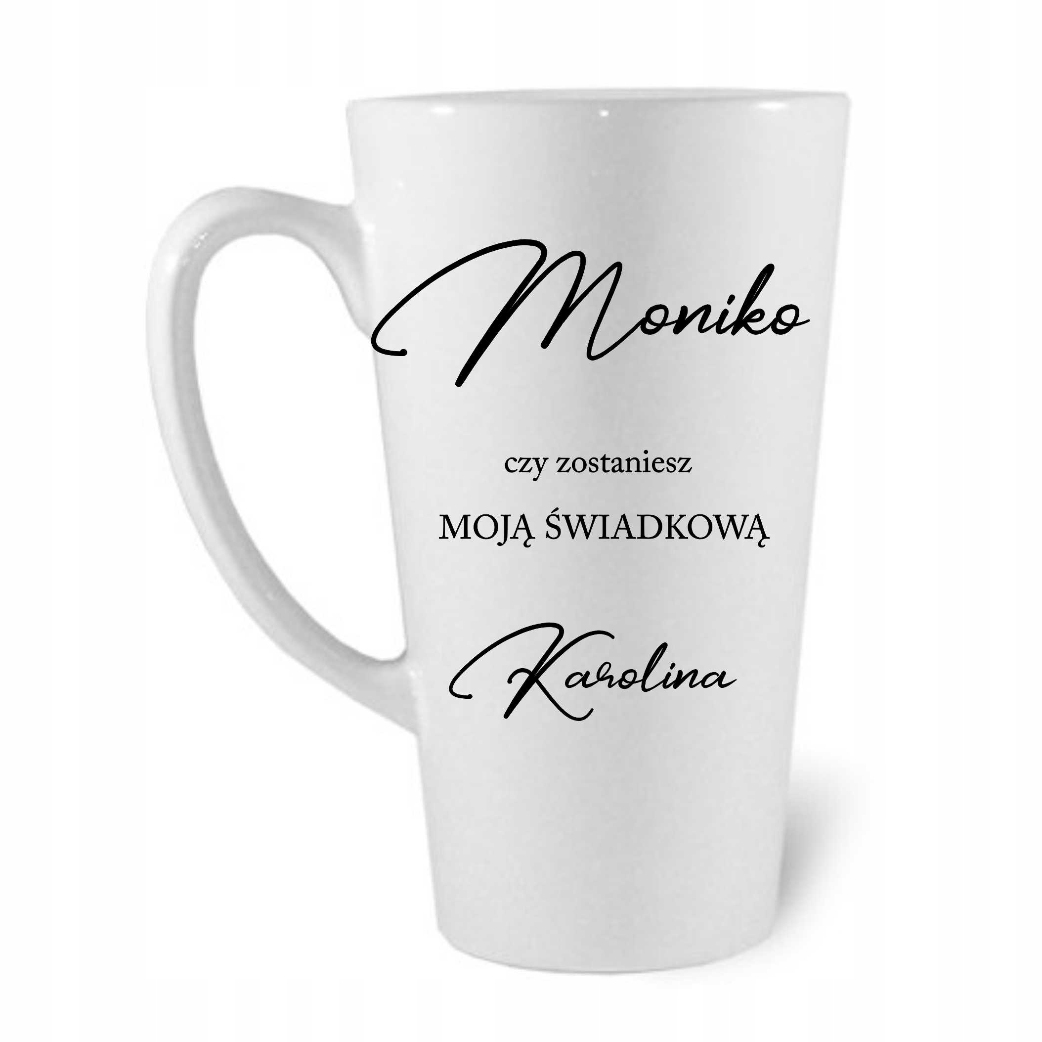 Prośba o świadkowanie KUBEK latte zaproszenie n1 Kod producenta bajkowyslub