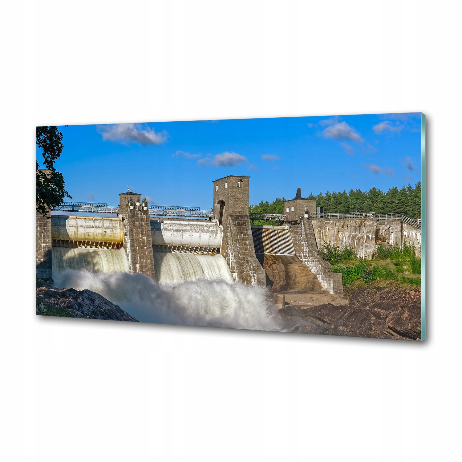 Dekoračný panel zo skla Vodná priehrada 120 x 60 cm Lepidlo