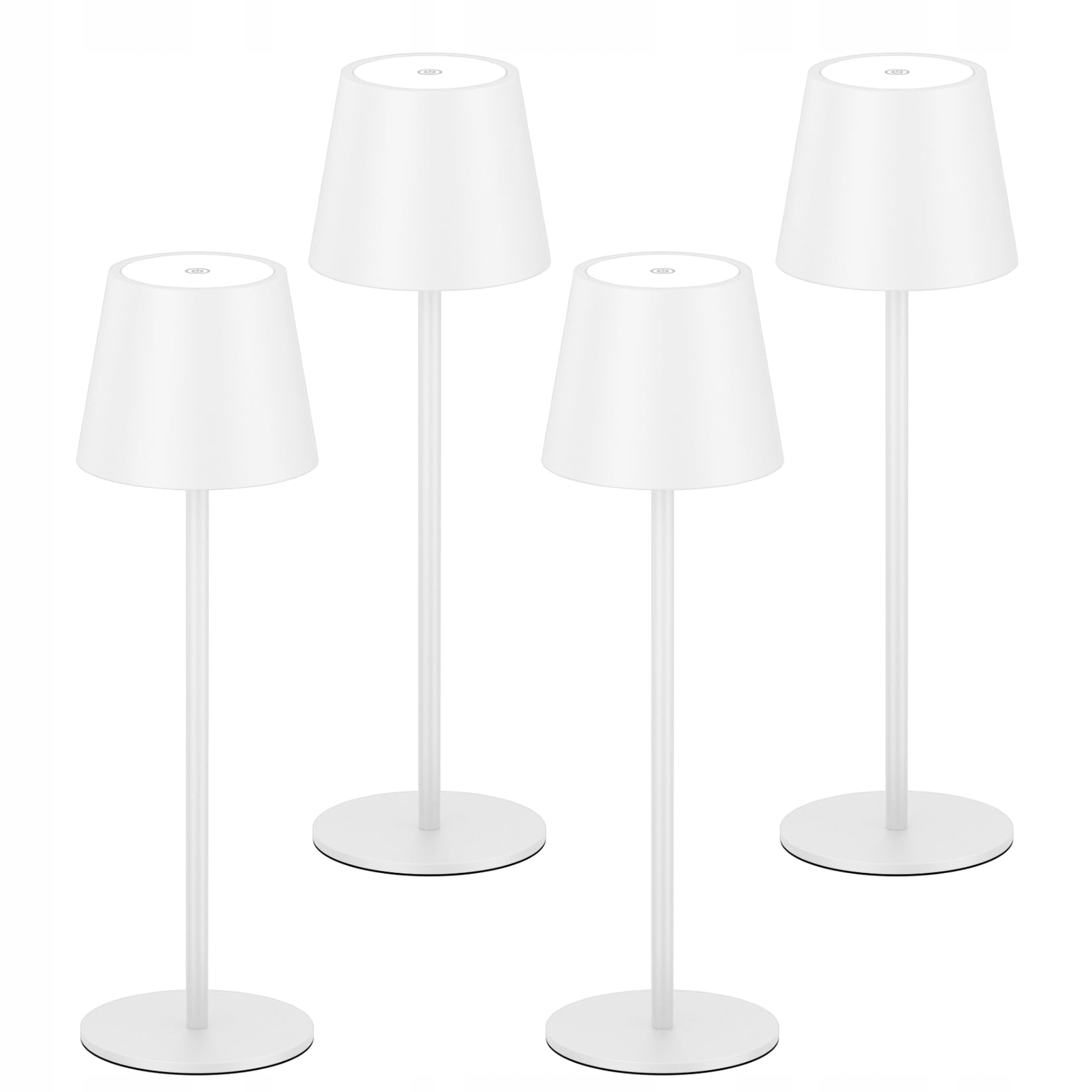 Zestaw 4 Lampki Stołowe LED Bezprzewodowe USB-C IP54 Białe 2700K K-BRIGHT