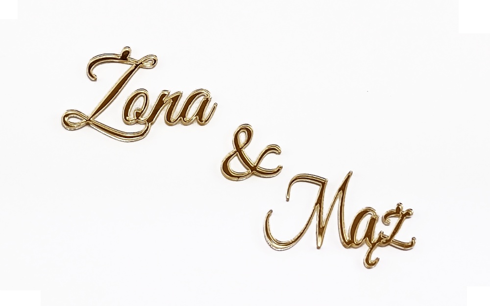 MDK Napis Mąż Żona na pudełko, wieszaki 35mm