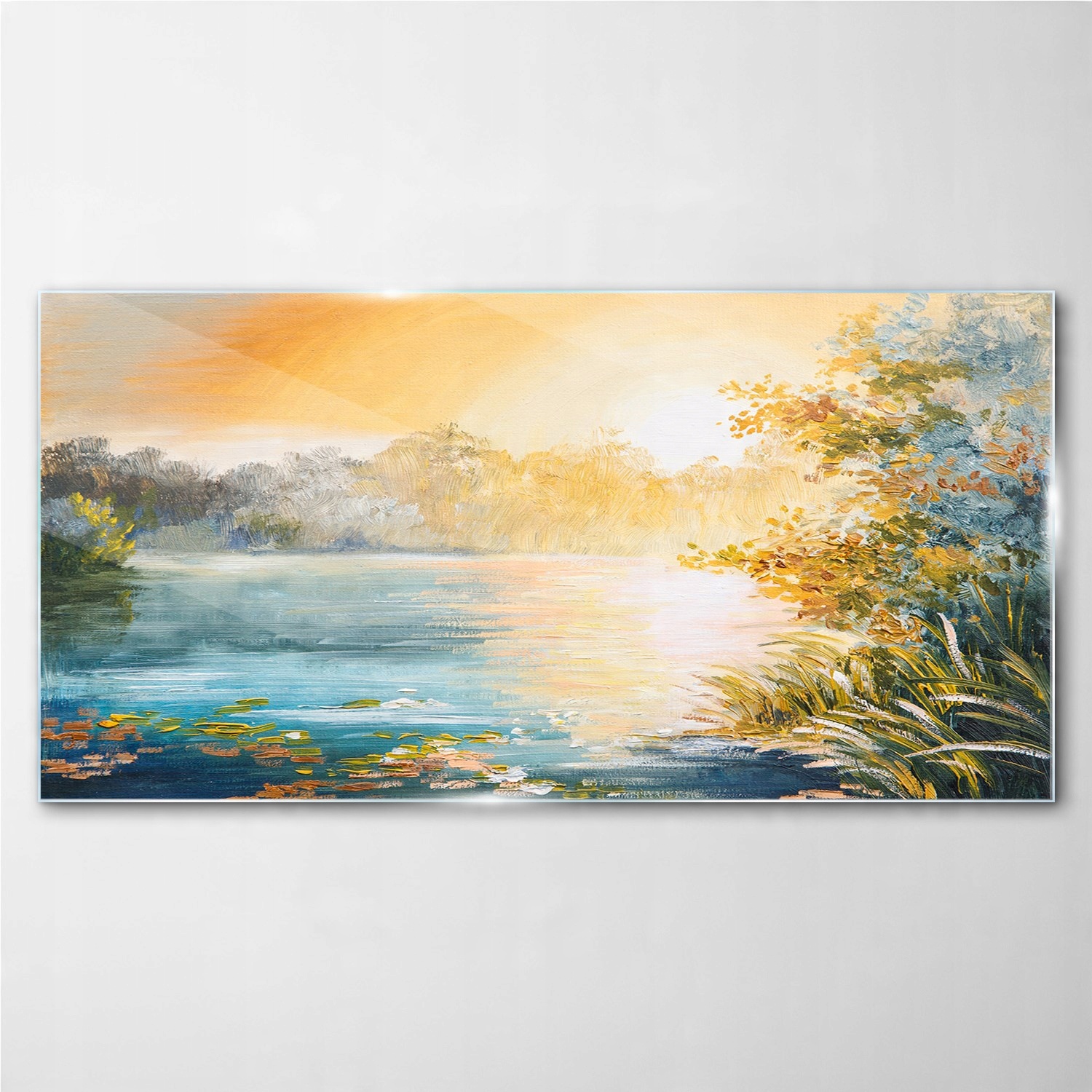 

Obraz szklany na ścianę Jezioro przyroda 140x70 cm