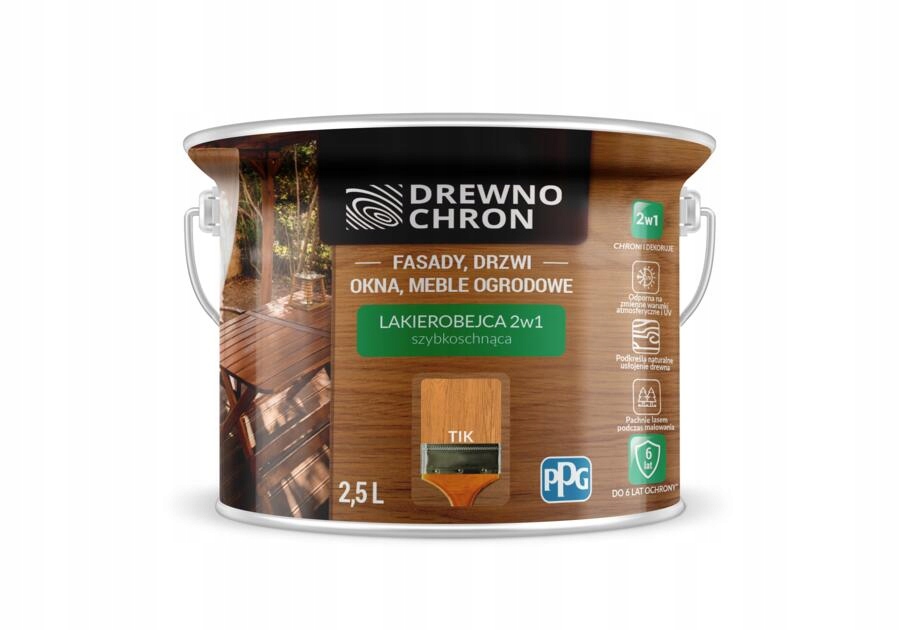 DrewnoChron Lakierobejca 2w1 szybkoschnąca Tik 2,5L