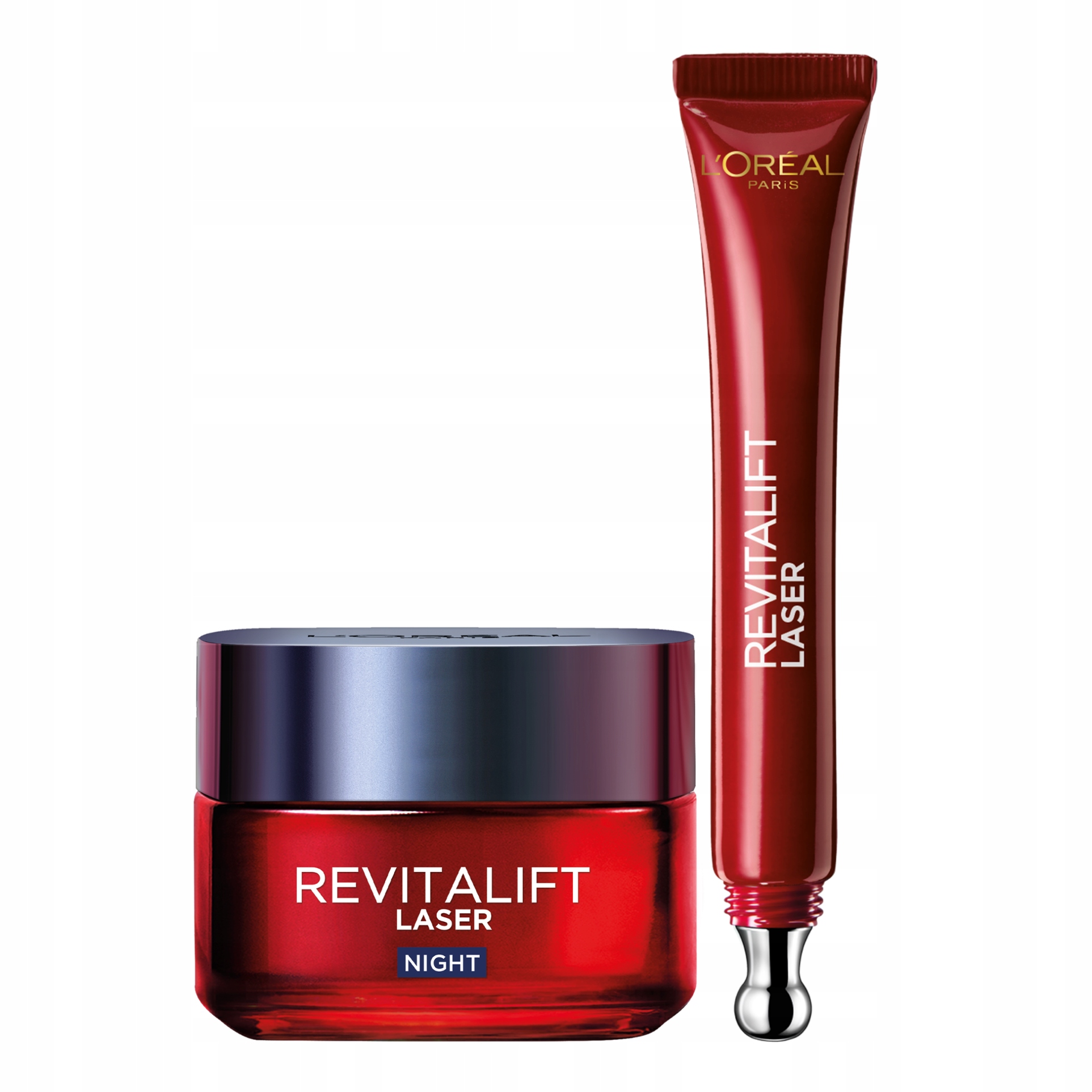 Zestaw L'Oréal Revitalift Laser Krem do Twarzy na Noc pod Oczy Proretinol