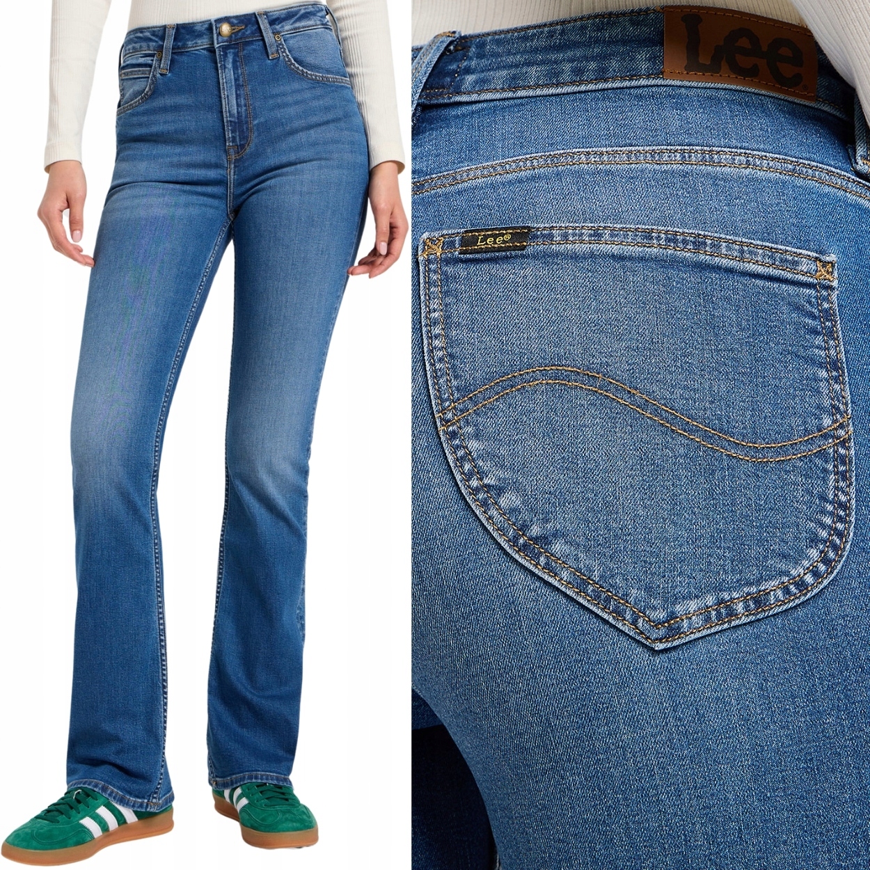 Lee Breese Boot bootcut Stride rozšířené dámské džínové kalhoty W25 L31