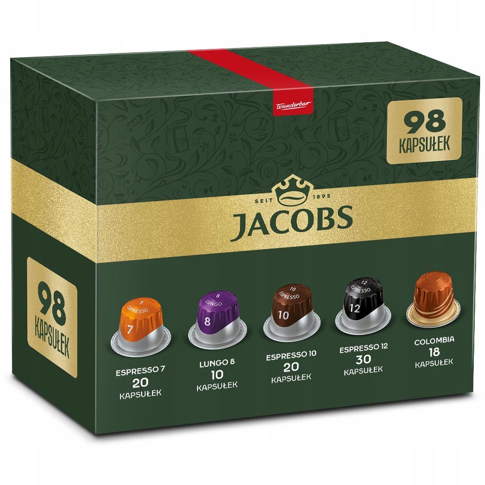Kapsułki Jacobs do Nespresso(r)* mix mix z Orgins 88 kaw+10 Gratis!