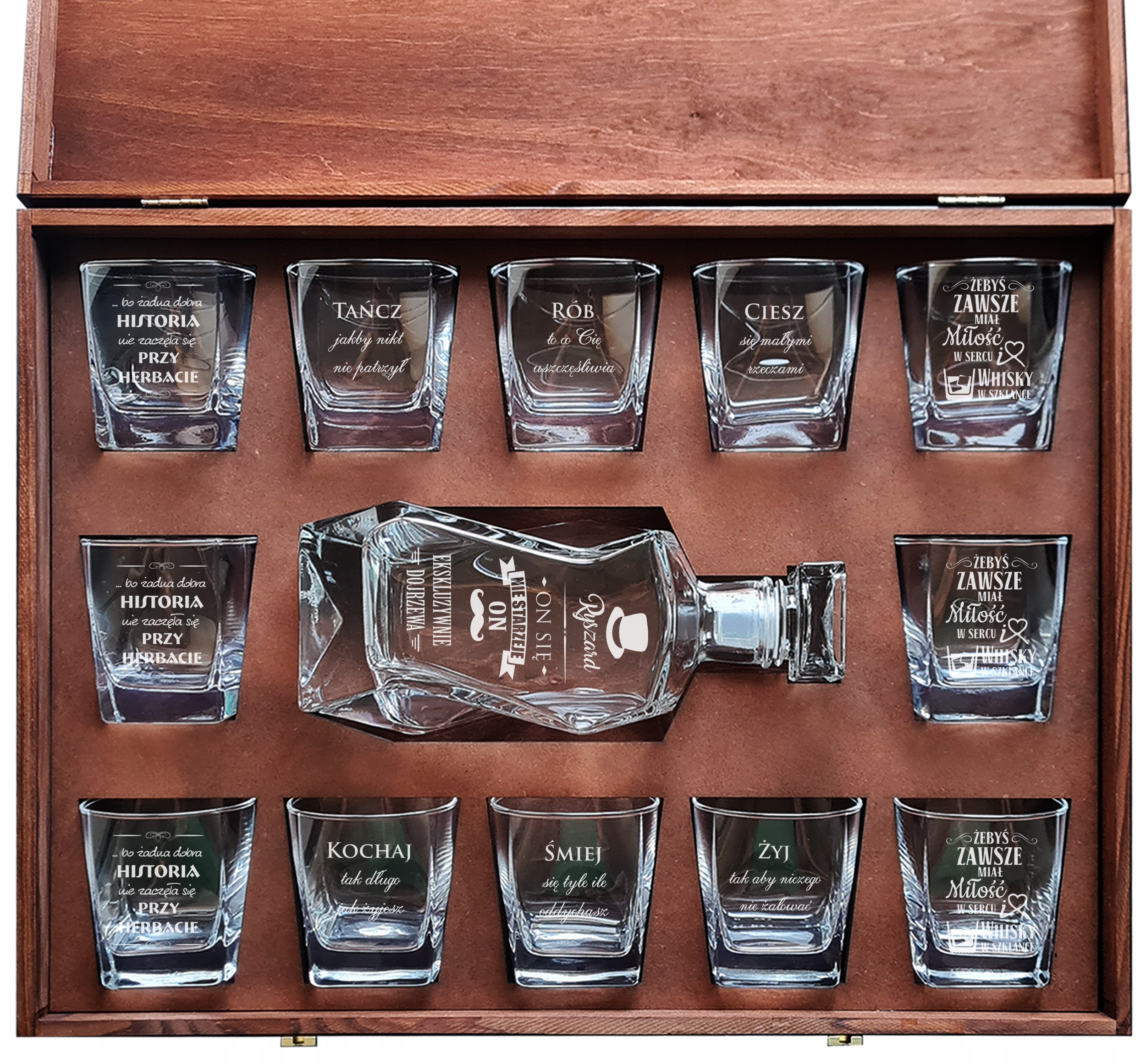 Set XXL karafa 12 sklenic Dárek K 18 30 40 50 60 70. Narozeninám