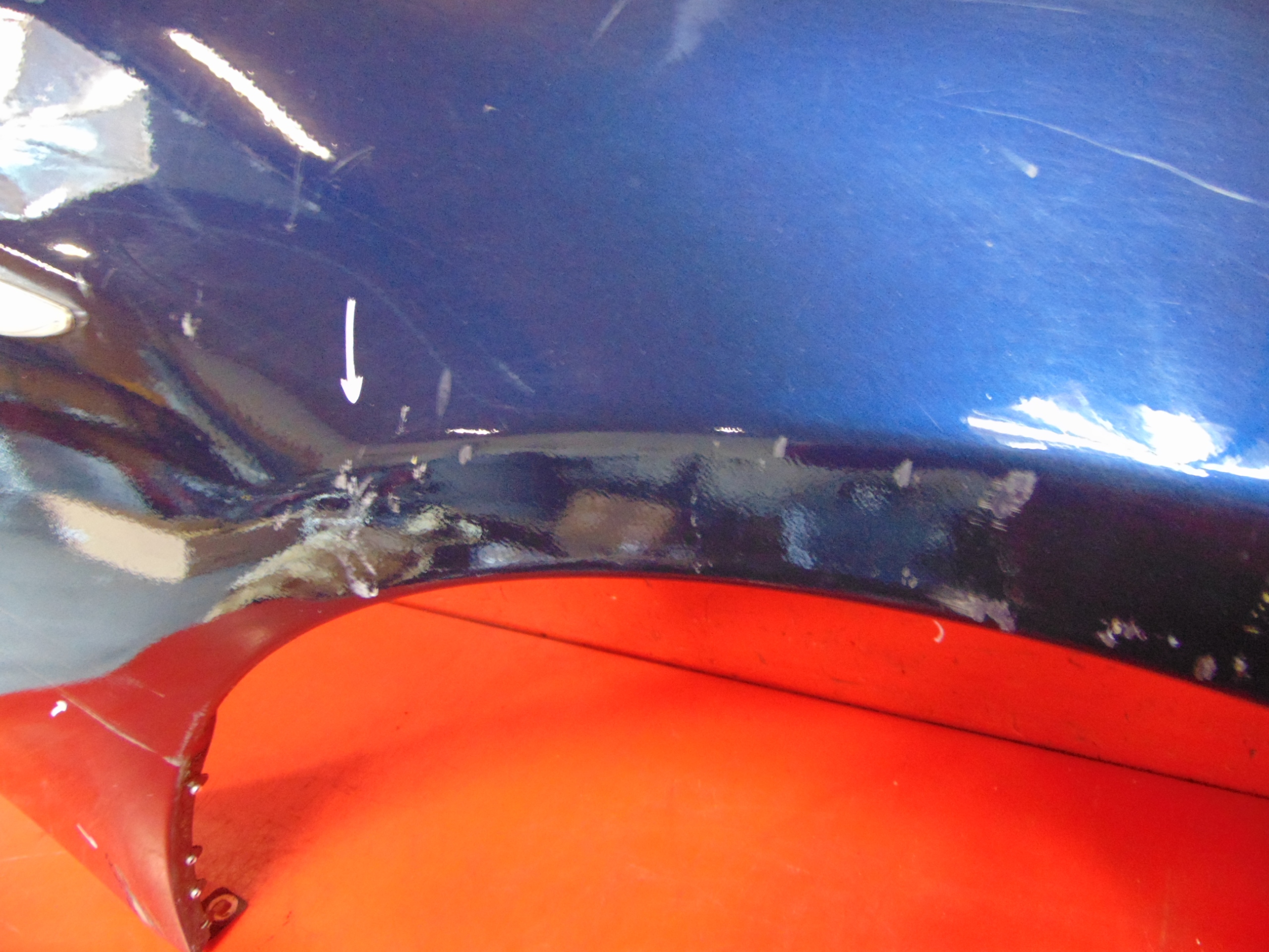 BMW 7 E65 01-05 fender right front front NACHTBLAU METALLIC 490