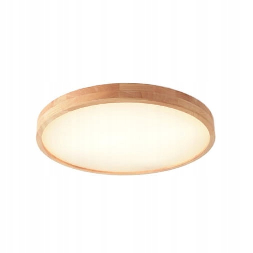 

Lampa nowoczesna cienka sufitowa plafon Led drewno