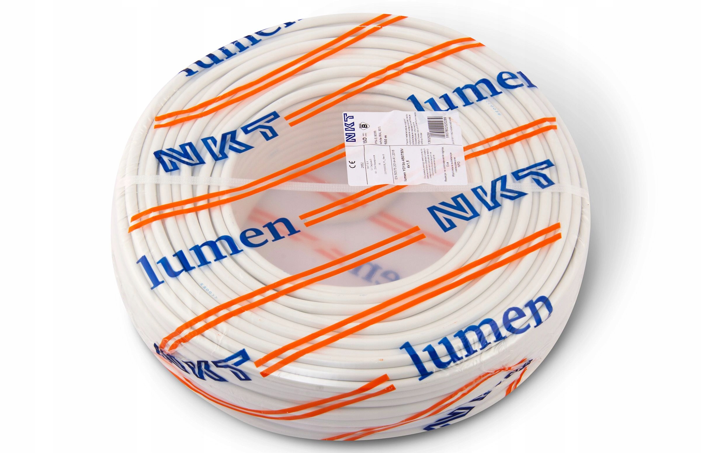 Przewód kabel okrągły Ydy 3x4 450/750V 100m Nkt