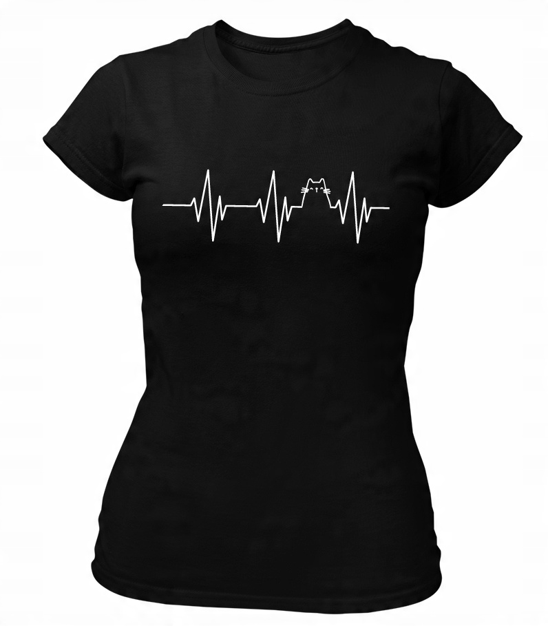 

Koszulka T-shirt Damski Kot Linia Życia Koty Xs