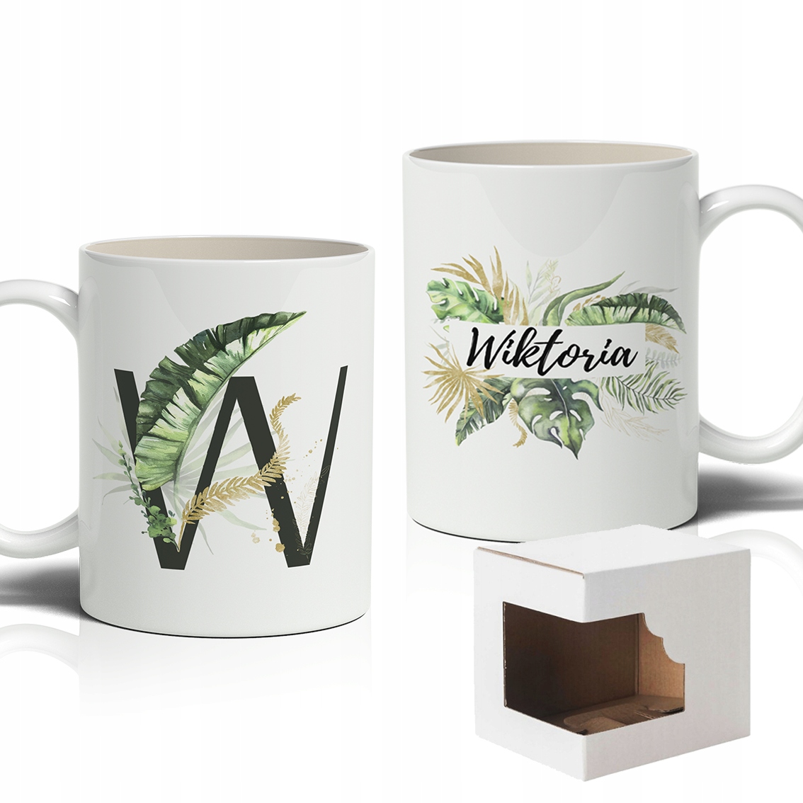 

Kubek Biały twoje imię Wiktoria dla niej