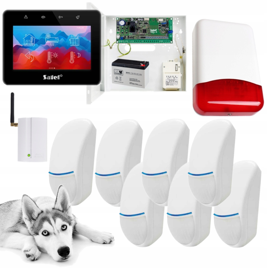 

Zestaw Alarmowy Satel Dotykowy Powiadomienie Gsm