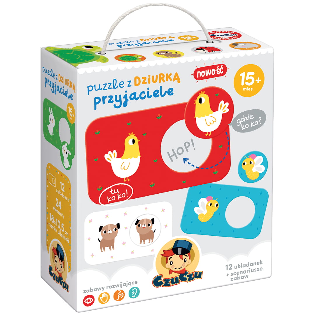 

CzuCzu Puzzle edukacyjne z dziurką Przyjaciele 15m