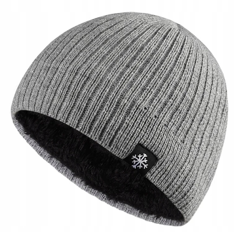 CIEPŁA CZAPKA ZIMOWA MĘSKA DAMSKA UNIWERSALNA DWUWARSTWOWA OCIEPLANA