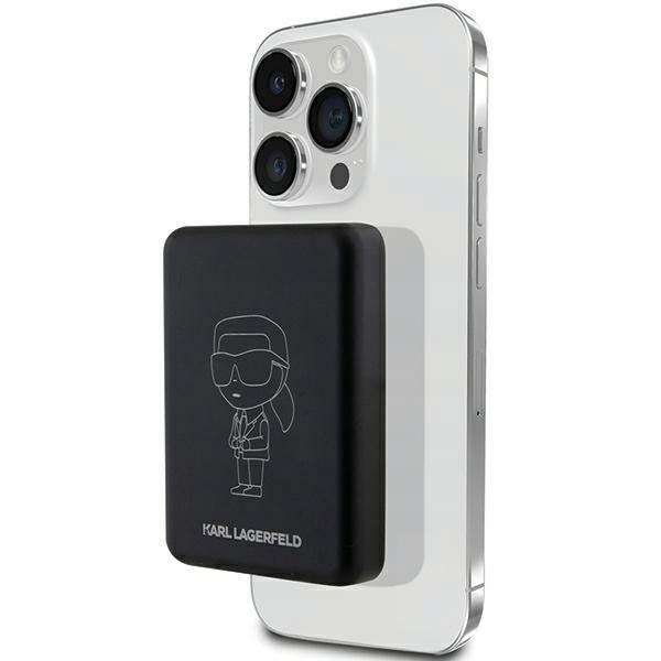 Karl Lagerfeld Indukční powerbankaKLPBM5KIOTTGK 5000 mAh černá/černá Nft O