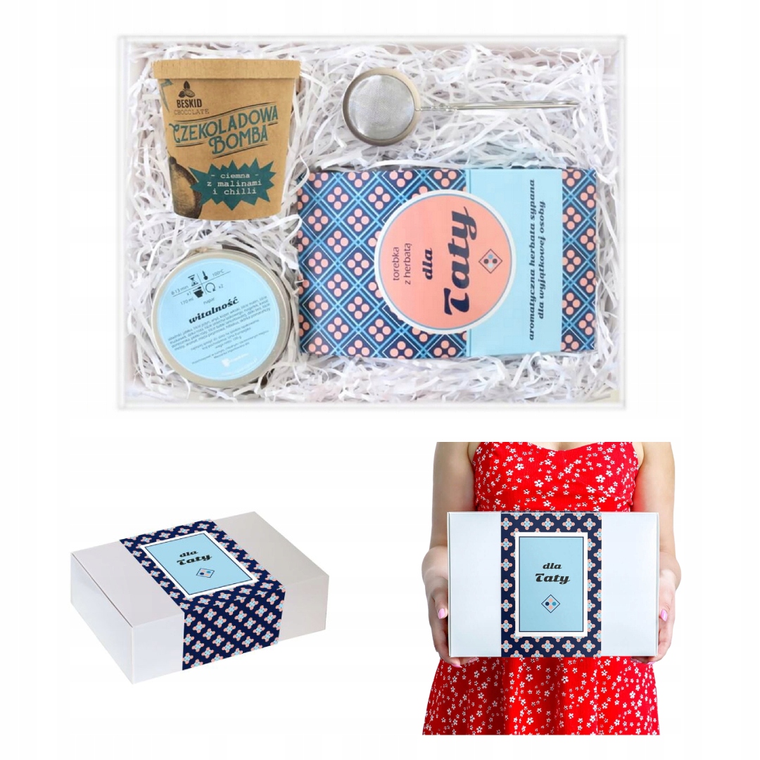 Velký Elegantní Box Pro Tatínka čajový set spařovací jednotka čokoláda gift